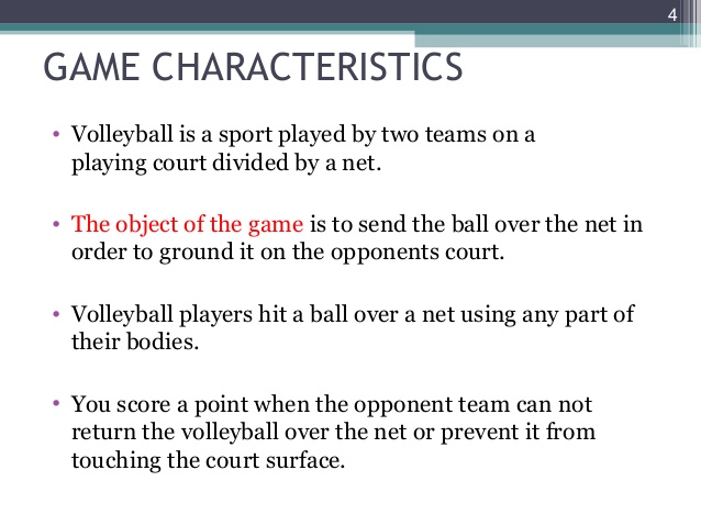 Characteristics Of The Volleyball